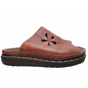 Vintage Platform Flower Cutout Doc Martens Slip on